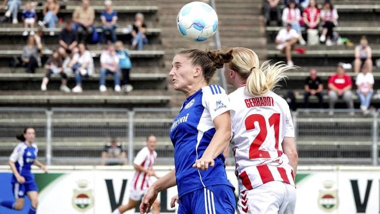 Womens soccer test match FC Schalke 04 blue against 1 FC Köln FOR EDITORIAL PURPOSES ONLY p FC player Alessandra Vogel left on Sunday, 13 07 2025 in the womens soccer test match FC Schalke 04 blue against 1 FC Köln at the Parkstadion in Gelsenkirchen Germany NRW Gelsenkirchen Copyright MichaelxKorte Copyright: MichaelxKorte doc81hoskh7wwg8thrwmi3 ,EDITORIAL USE ONLY Copyright: MichaelxKorte