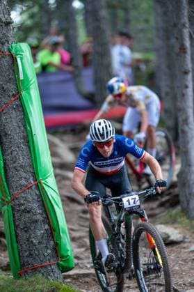 UCI Mountain Bike World Cup Andorra Luca Martin of France competes in the men s cross-country Olympic event during the UCI Mountain Bike World Cup in Andorra, on July 13, 2025. Pal La Massana Andorra  Copyright: xMartinxSilvaxCosentinox originalFilename:silvacosentino-lucamart250713_npblx.jpg