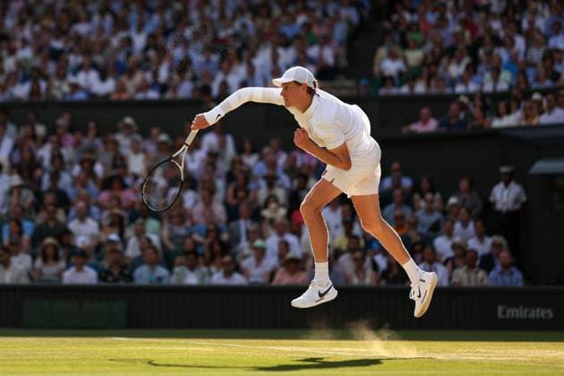 Jannik Sinner during the Gentlemen s Singles final Wimbledon Tennis Championships, Day 14, The All England Lawn Tennis and Croquet Club, London, UK - 13 Jul 2025London The All England Lawn Tennis and United Kingdom  Copyright: xEllaxLing Shutterstockx 15392298be