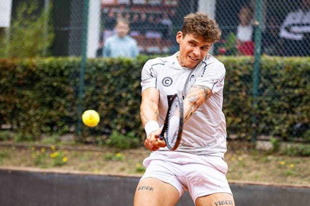 Masur, Daniel GER TC SCC Berlin , 2 Bundesliga Nord Herren TC SCC Berlin vs TC 1899 Blau Weiss, Berlin, TC SCC Berlin, 13 07 2025, Copyright: xClaudioxGärtnerx