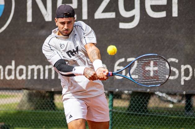 Lopez Morillo, Imanol ESP TC SCC Berlin , 2 Bundesliga Nord Herren TC SCC Berlin vs TC 1899 Blau Weiss, Berlin, TC SCC Berlin, 13 07 2025, Copyright: xClaudioxGärtnerx