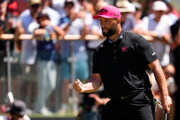 July 13, 2025, Cadiz, Cadiz, SPAIN: Jon Rahm of Legion XIII team gesture during the final round of the LIV Golf Andalucia at Golf Club Royal of Valderrama on July 13, 2025 in Cadiz, Spain. Cadiz SPAIN - ZUMAa181 20250713_zaa_a181_016 Copyright: xJoaquinxCorcherox