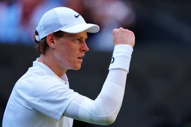 Jannik Sinner celebrates during the Gentlemen s Singles final Wimbledon Tennis Championships, Day 14, The All England Lawn Tennis and Croquet Club, London, UK - 13 Jul 2025London The All England Lawn Tennis and United Kingdom  Copyright: xJavierxGarcia Shutterstockx 15392297es