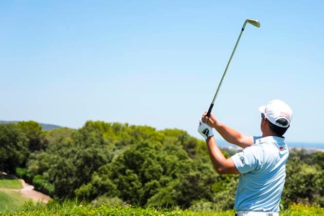 July 13, 2025, Cadiz, Cadiz, SPAIN: Jinichiro Kozuma of Ironhead team in action during the final round of the LIV Golf Andalucia at Golf Club Royal of Valderrama on July 13, 2025 in Cadiz, Spain. Cadiz SPAIN - ZUMAa181 20250713_zaa_a181_022 Copyright: xJoaquinxCorcherox