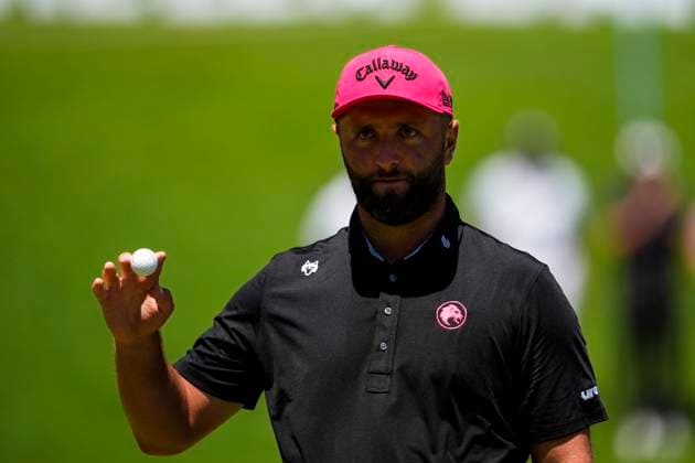 July 13, 2025, Cadiz, Cadiz, SPAIN: Jon Rahm of Legion XIII team gesture during the final round of the LIV Golf Andalucia at Golf Club Royal of Valderrama on July 13, 2025 in Cadiz, Spain. Cadiz SPAIN - ZUMAa181 20250713_zaa_a181_027 Copyright: xJoaquinxCorcherox