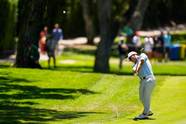 July 13, 2025, Cadiz, Cadiz, SPAIN: Jinichiro Kozuma of Ironhead team in action during the final round of the LIV Golf Andalucia at Golf Club Royal of Valderrama on July 13, 2025 in Cadiz, Spain. Cadiz SPAIN - ZUMAa181 20250713_zaa_a181_028 Copyright: xJoaquinxCorcherox