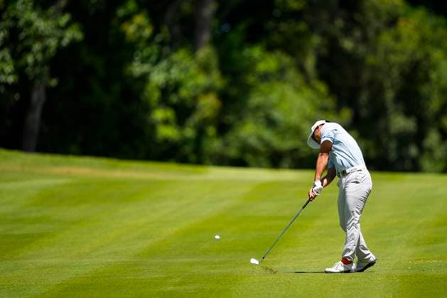 July 13, 2025, Cadiz, Cadiz, SPAIN: Jinichiro Kozuma of Ironhead team in action during the final round of the LIV Golf Andalucia at Golf Club Royal of Valderrama on July 13, 2025 in Cadiz, Spain. Cadiz SPAIN - ZUMAa181 20250713_zaa_a181_044 Copyright: xJoaquinxCorcherox