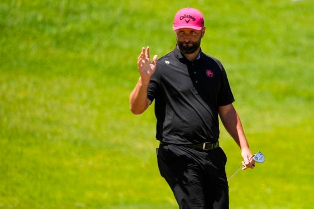 July 13, 2025, Cadiz, Cadiz, SPAIN: Jon Rahm of Legion XIII team gesture during the final round of the LIV Golf Andalucia at Golf Club Royal of Valderrama on July 13, 2025 in Cadiz, Spain. Cadiz SPAIN - ZUMAa181 20250713_zaa_a181_046 Copyright: xJoaquinxCorcherox