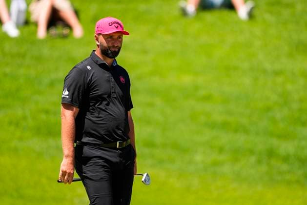 July 13, 2025, Cadiz, Cadiz, SPAIN: Jon Rahm of Legion XIII team look on during the final round of the LIV Golf Andalucia at Golf Club Royal of Valderrama on July 13, 2025 in Cadiz, Spain. Cadiz SPAIN - ZUMAa181 20250713_zaa_a181_058 Copyright: xJoaquinxCorcherox