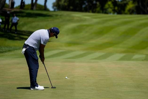 July 13, 2025, Cadiz, Cadiz, SPAIN: Patrick Reed of Aces team in action during the final round of the LIV Golf Andalucia at Golf Club Royal of Valderrama on July 13, 2025 in Cadiz, Spain. Cadiz SPAIN - ZUMAa181 20250713_zaa_a181_065 Copyright: xJoaquinxCorcherox
