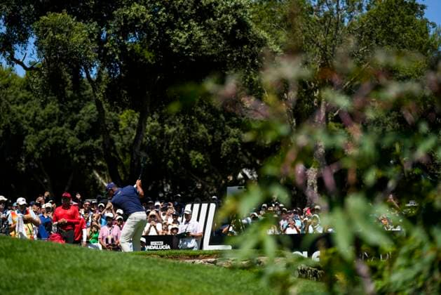 July 13, 2025, Cadiz, Cadiz, SPAIN: Bryson Dechambeau of Crushers team in action during the final round of the LIV Golf Andalucia at Golf Club Royal of Valderrama on July 13, 2025 in Cadiz, Spain. Cadiz SPAIN - ZUMAa181 20250713_zaa_a181_067 Copyright: xJoaquinxCorcherox