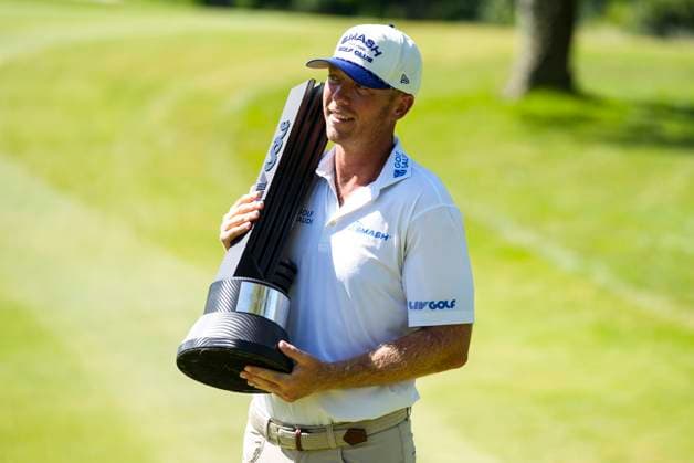 July 13, 2025, Cadiz, Cadiz, SPAIN: Talor Gooch of Smash team pose the trophy during the final round of the LIV Golf Andalucia at Golf Club Royal of Valderrama on July 13, 2025 in Cadiz, Spain. Cadiz SPAIN - ZUMAa181 20250713_zaa_a181_075 Copyright: xJoaquinxCorcherox