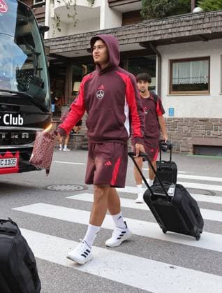 13 07 2025 Soccer 2 Soccer Bundesliga Season 2025 2026 1 FC Nuremberg FCN Club Training Camp Summer Summer Training Camp Gais Bruneck South Tyrol Zink DaMa xdaxmax Justin von der Hitz 27, 1 FC Nuremberg FCN arrives at the team hotel Teamhotel