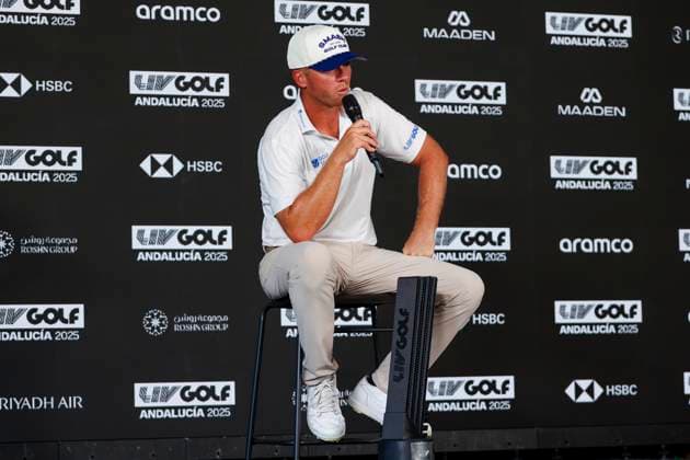 LIV Golf Andalucia - Day Three Talor Gooch of Smash GC attends a press conference, PK, Pressekonferenz on day three of LIV Golf Andalucia at Valderrama in Cadiz, Spain, on July 13, 2025. Sotogrande Cadiz Spain  Copyright: xDAXxImagesx originalFilename:daximages-livgolfa250713_npV85.jpg
