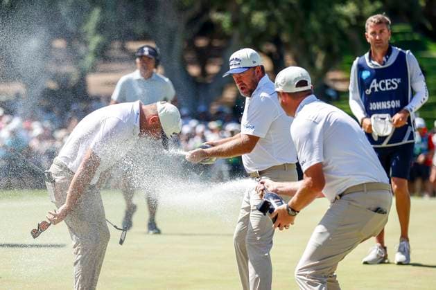 LIV Golf Andalucia - Day Three Talor Gooch of Smash GC celebrates the victory on day three of LIV Golf Andalucia at Valderrama in Cadiz, Spain, on July 13, 2025. Sotogrande Cadiz Spain  Copyright: xDAXxImagesx originalFilename:daximages-livgolfa250713_npXLP.jpg