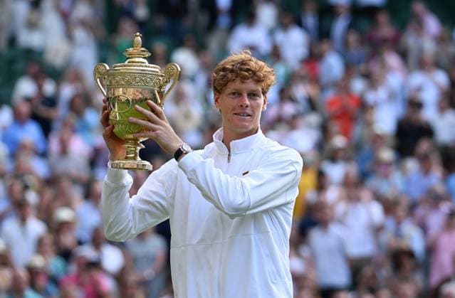 2025 Wimbledon Mens Singles Final Jannik Sinner ITA vs Carlos Alcaraz ESP Winner Jannik Sinner ITA Chair Umpire for Ladies Single Final Miriam Bley GER