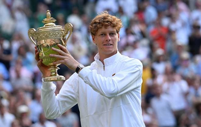 2025 Wimbledon Mens Singles Final Jannik Sinner ITA vs Carlos Alcaraz ESP Winner Jannik Sinner ITA Chair Umpire for Ladies Single Final Miriam Bley GER