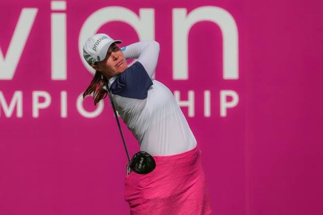 EVIAN-LES-BAINS, FRANCE - 13.07.2025: Jennifer Kupcho (USA) of The Amundi Evian Championship at the Evian Resort Golf Club on July 13, 2025 in Evian-les-Bains, France.