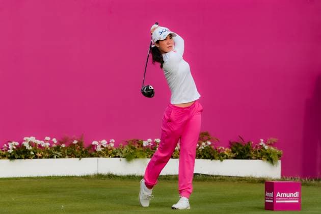 EVIAN-LES-BAINS, FRANCE - 13.07.2025: Pajaree Anannarukarn (THA) of The Amundi Evian Championship at the Evian Resort Golf Club on July 13, 2025 in Evian-les-Bains, France.