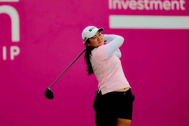EVIAN-LES-BAINS, FRANCE - 13.07.2025: Allisen Corpuz (USA) of The Amundi Evian Championship at the Evian Resort Golf Club on July 13, 2025 in Evian-les-Bains, France.