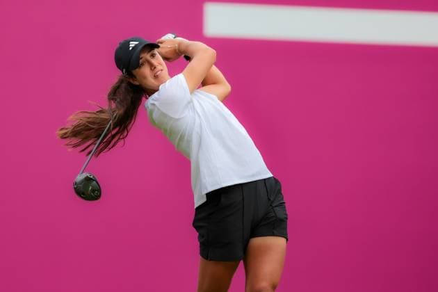 EVIAN-LES-BAINS, FRANCE - 13.07.2025: Julia Lopez Ramirez (ESP) of The Amundi Evian Championship at the Evian Resort Golf Club on July 13, 2025 in Evian-les-Bains, France.