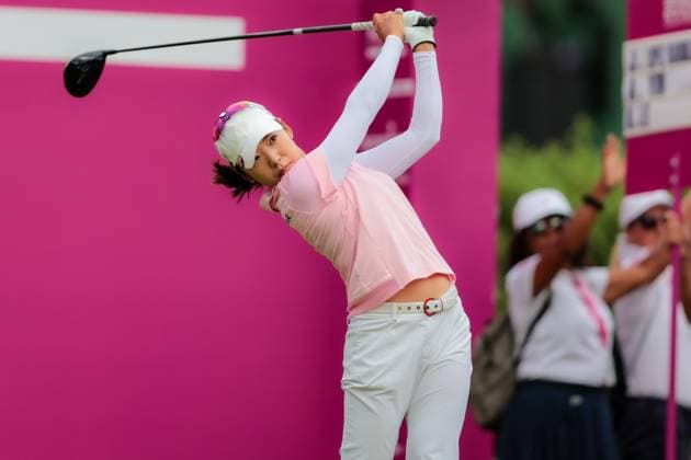 EVIAN-LES-BAINS, FRANCE - 13.07.2025: Mi Hyang Lee (KOR) of The Amundi Evian Championship at the Evian Resort Golf Club on July 13, 2025 in Evian-les-Bains, France.