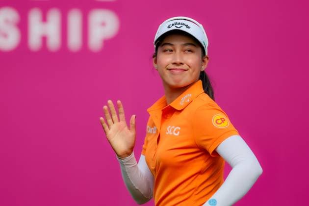 EVIAN-LES-BAINS, FRANCE - 13.07.2025: Jeeno Thitikul (THA) of The Amundi Evian Championship at the Evian Resort Golf Club on July 13, 2025 in Evian-les-Bains, France.