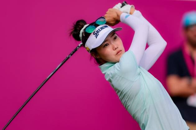 EVIAN-LES-BAINS, FRANCE - 13.07.2025: Grace Kim (AUS) of The Amundi Evian Championship at the Evian Resort Golf Club on July 13, 2025 in Evian-les-Bains, France.