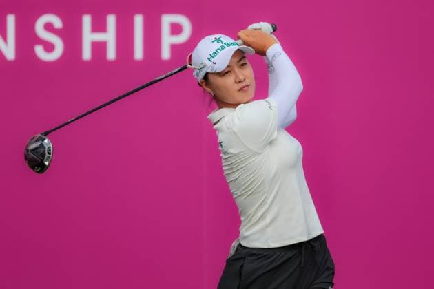 EVIAN-LES-BAINS, FRANCE - 13.07.2025: Minjee Lee (AUS) of The Amundi Evian Championship at the Evian Resort Golf Club on July 13, 2025 in Evian-les-Bains, France.