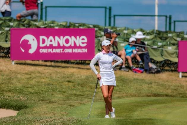 EVIAN-LES-BAINS, FRANCE - 13.07.2025: Aline Krauter (GER) of The Amundi Evian Championship at the Evian Resort Golf Club on July 13, 2025 in Evian-les-Bains, France.