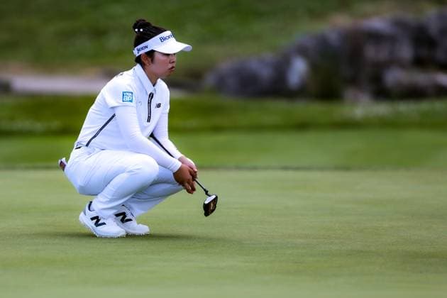 EVIAN-LES-BAINS, FRANCE - 13.07.2025: Miyu Yamashita ( JPN) of The Amundi Evian Championship at the Evian Resort Golf Club on July 13, 2025 in Evian-les-Bains, France.