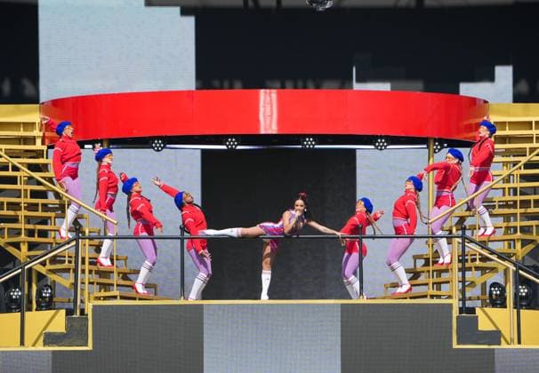 Chelsea v PSG - FIFA Club World Cup 2025 Final NEW JERSEY, USA - JULY 13: Doja Cat performs during the halftime show during the FIFA Club World Cup 2025 Final match between Chelsea FC and Paris Saint-Germain at MetLife Stadium on July 13, 2025 in East Rutherford, New Jersey, United States. Lokman Vural Elibol Anadolu New Jersey United States. Editorial use only. Please get in touch for any other usage.  Copyright: x2025xAnadoluxLokmanxVuralxElibolx