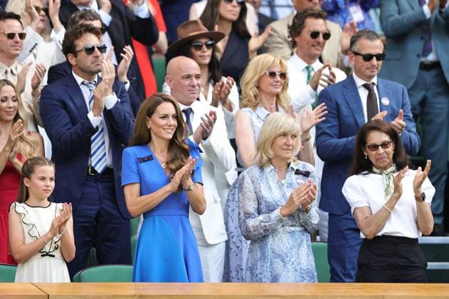 Her Royal Highness, Princess of Wales, Kate Middleton, during final of 2025 All England Lawn Tennis Championships at Wimbledon, mens singles, London, 13 07 2025