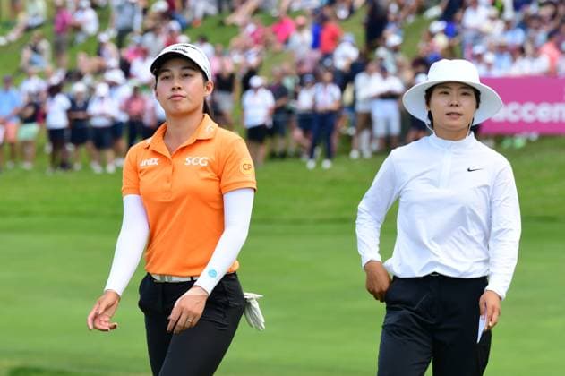 2025 Amundi Evian Championship Golf Tournament Thai golfer Jeeno Thitikul participates in the 2025 Amundi Evian Championship LPGA, Golf Damen Tour golf tournament in Evian-les-Bains, France, on July 13, 2025. Evian Haute Savoie France  Copyright: xRomainxDoucelinx originalFilename:doucelin-2025amun250713_npZC9.jpg