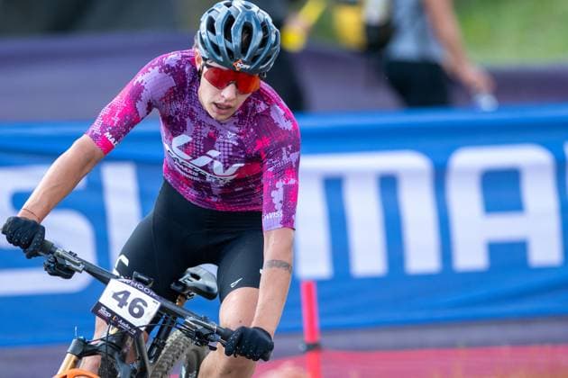UCI Mountain Bike World Cup Andorra Ronja Blochlinger from Switzerland, representing the team LIV Factory Racing, competes in the CROSS-COUNTRY OLYMPIC for Women during the UCI Mountain Bike World Cup Andorra 2025 in Pal Arinsal, Andorra, on July 13, 2025.  Copyright: xMartinxSilvaxCosentinox originalFilename:silvacosentino-ronjablc250713_npmTV.jpg