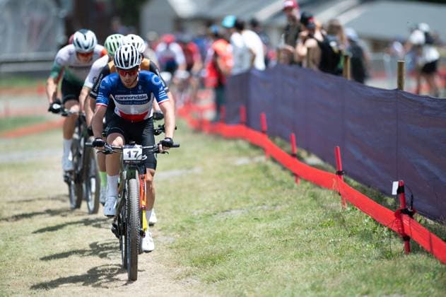 UCI Mountain Bike World Cup Andorra Cyclists compete in the Cross-Country Olympic for Men during the UCI Mountain Bike World Cup Andorra 2025 in Pal Arinsal, Andorra, on July 13, 2025. Pal La Massana Andorra  Copyright: xMartinxSilvaxCosentinox originalFilename:silvacosentino-cyclists250713_npaVK.jpg