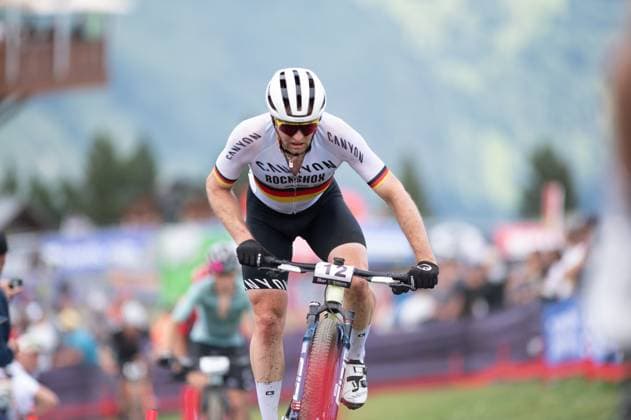UCI Mountain Bike World Cup Andorra Luca Schwarzbauer from Germany, representing the team Canyon CLLCTV XCO, competes in the Men s Elite Cross-Country Short Track during the UCI Mountain Bike World Cup Andorra 2025 in Pal Arinsal, Andorra, on July 13, 2025. Pal La Massana Andorra  Copyright: xMartinxSilvaxCosentinox originalFilename:silvacosentino-lucaschw250713_npVf1.jpg