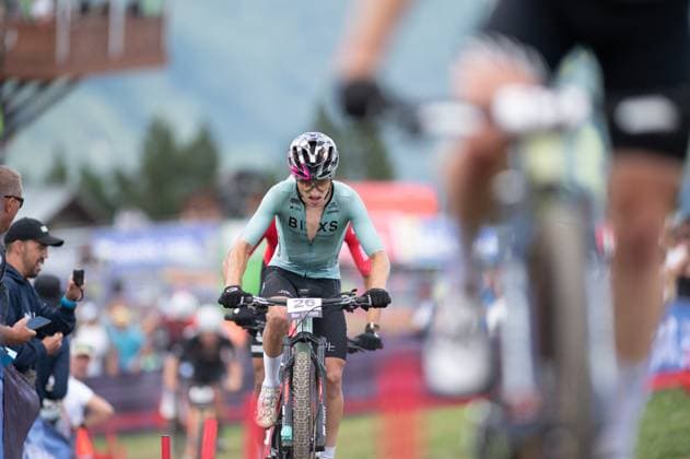 UCI Mountain Bike World Cup Andorra Luca Schatti from Switzerland, representing the Bixs Performance Race Team, competes in the Men s Elite Cross-Country Short Track during the UCI Mountain Bike World Cup in Pal Arinsal, Andorra, on July 13, 2025. Pal La Massana Andorra  Copyright: xMartinxSilvaxCosentinox originalFilename:silvacosentino-lucascht250713_np5wW.jpg