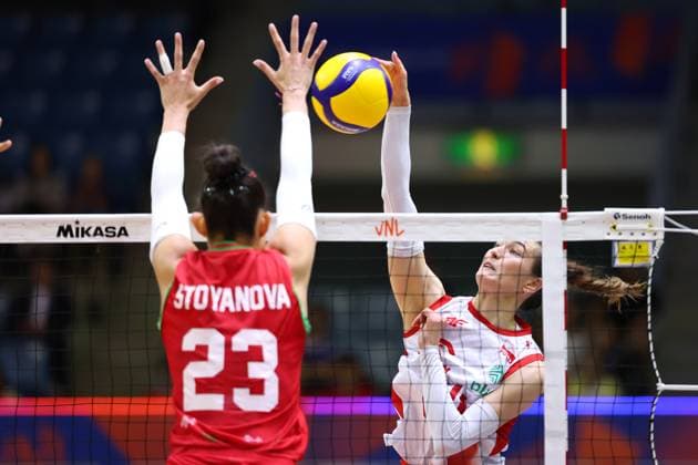 Paulina Damaske (POL), JULY 13, 2025 - Volleyball : FIVB Volleyball Nations League 2025 Women s Preliminary Round match between Bulgaria - Poland at Chiba Port Arena, Chiba, Japan.  aflo_297595466