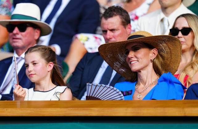 Catherine Princess of Wales and daughter Princess Charlotte look on from the Royal Box Wimbledon Tennis Championships, Day 14, The All England Lawn Tennis and Croquet Club, London, UK - 13 Jul 2025London The All England Lawn Tennis and United Kingdom  Copyright: xJavierxGarcia Shutterstockx 15392297kb