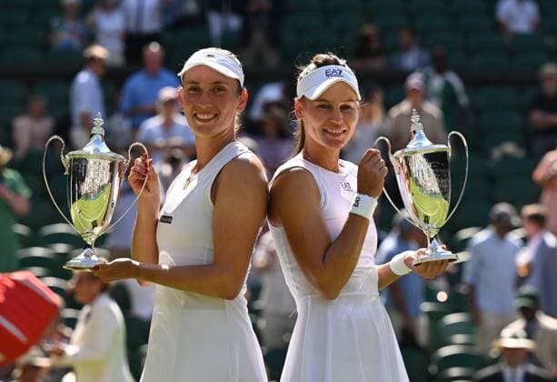 2025 Wimbledon Ladies Doubles Final Su Wei Hsieh TPE Jelena Ostapenko LAT vs Veronika Kudermetova Elise Mertens BEL