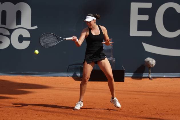GER, Hamburg, xFSx, ATP250 Womens Tennis Tournament , MSC Hamburg Ladies Open 2025 , 2 Qualifying Round , 14 07 2025 v l , Anna Petkovic GER play a forehand Copyright: HMBxMedia FernandoxSoares