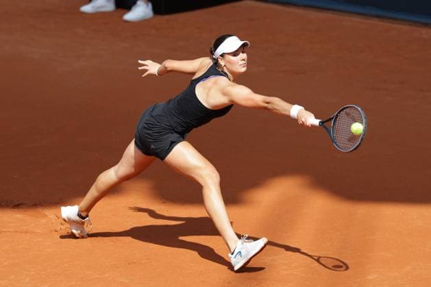GER, Hamburg, xFSx, ATP250 Womens Tennis Tournament , MSC Hamburg Ladies Open 2025 , 2 Qualifying Round , 14 07 2025 v l , Anna Petkovic GER plays a backhand Copyright: HMBxMedia FernandoxSoares