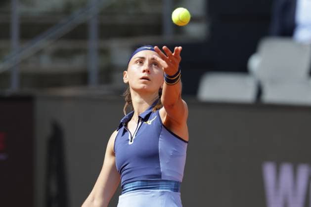 GER, Hamburg, xFSx, ATP250 Womens Tennis Tournament , MSC Hamburg Ladies Open 2025 , 2 Qualifying Round , 14 07 2025 v l , Aleksandra Krunik SRB makes a serve Copyright: HMBxMedia FernandoxSoares