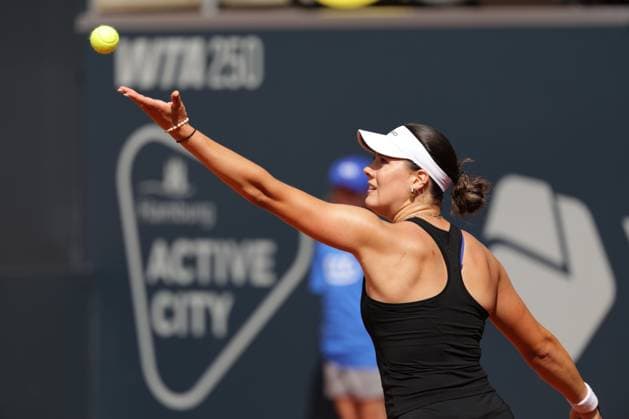 GER, Hamburg, xFSx, ATP250 Womens Tennis Tournament , MSC Hamburg Ladies Open 2025 , 2 Qualifying Round , 14 07 2025 v l , Anna Petkovic GER makes a serve Copyright: HMBxMedia FernandoxSoares