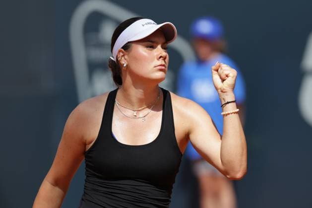 GER, Hamburg, xFSx, ATP250 Womens Tennis Tournament , MSC Hamburg Ladies Open 2025 , 2 Qualifying Round , 14 07 2025 v l , Anna Petkovic GER Winner fist, jubilation Copyright: HMBxMedia FernandoxSoares