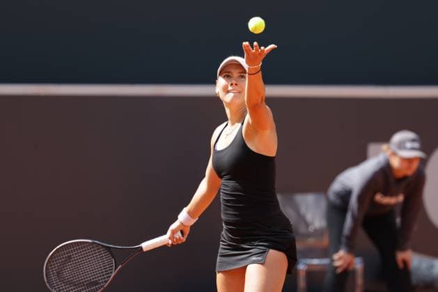 GER, Hamburg, xFSx, ATP250 Womens Tennis Tournament , MSC Hamburg Ladies Open 2025 , 2 Qualifying Round , 14 07 2025 v l , Anna Petkovic GER makes a serve Copyright: HMBxMedia FernandoxSoares