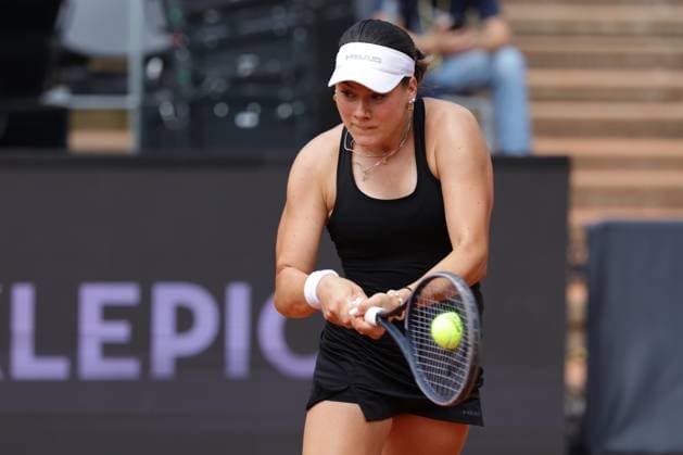 GER, Hamburg, xFSx, ATP250 Womens Tennis Tournament , MSC Hamburg Ladies Open 2025 , 2 Qualifying Round , 14 07 2025 v l , Anna Petkovic GER plays a backhand Copyright: HMBxMedia FernandoxSoares