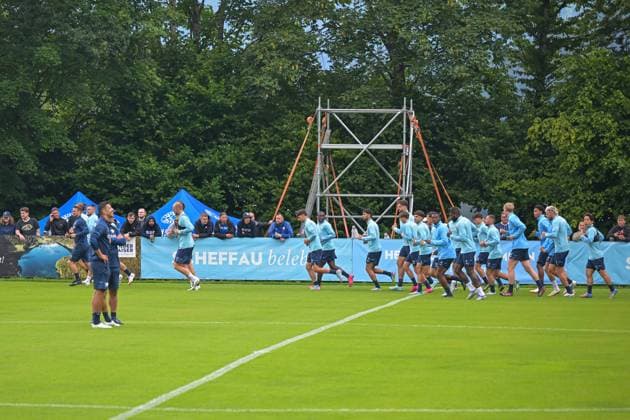 14 07 2025, Football, Season 2025 2026, 2 Bundesliga, Preparation, VfL Bochum summer training camp in Scheffau am Wilden Kaiser, Warm-up, xRHR PHOTO YYx Copyright: RHR-FOTOx RHR-FOTO YY
