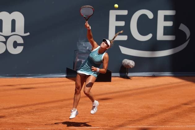 GER, Hamburg, xFSx, ATP250 Womens Tennis Tournament , MSC Hamburg Ladies Open 2025 , 2 Qualifying Round , 14 07 2025 v l , Caroline Werner GER makes a serve Copyright: HMBxMedia FernandoxSoares